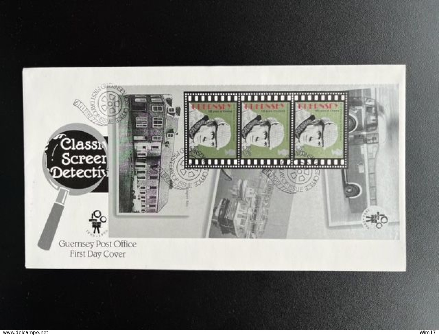 GUERNSEY 1996 FDC CLASSIC SCREEN DETECTIVES SHERLOCK HOLMES - Guernesey