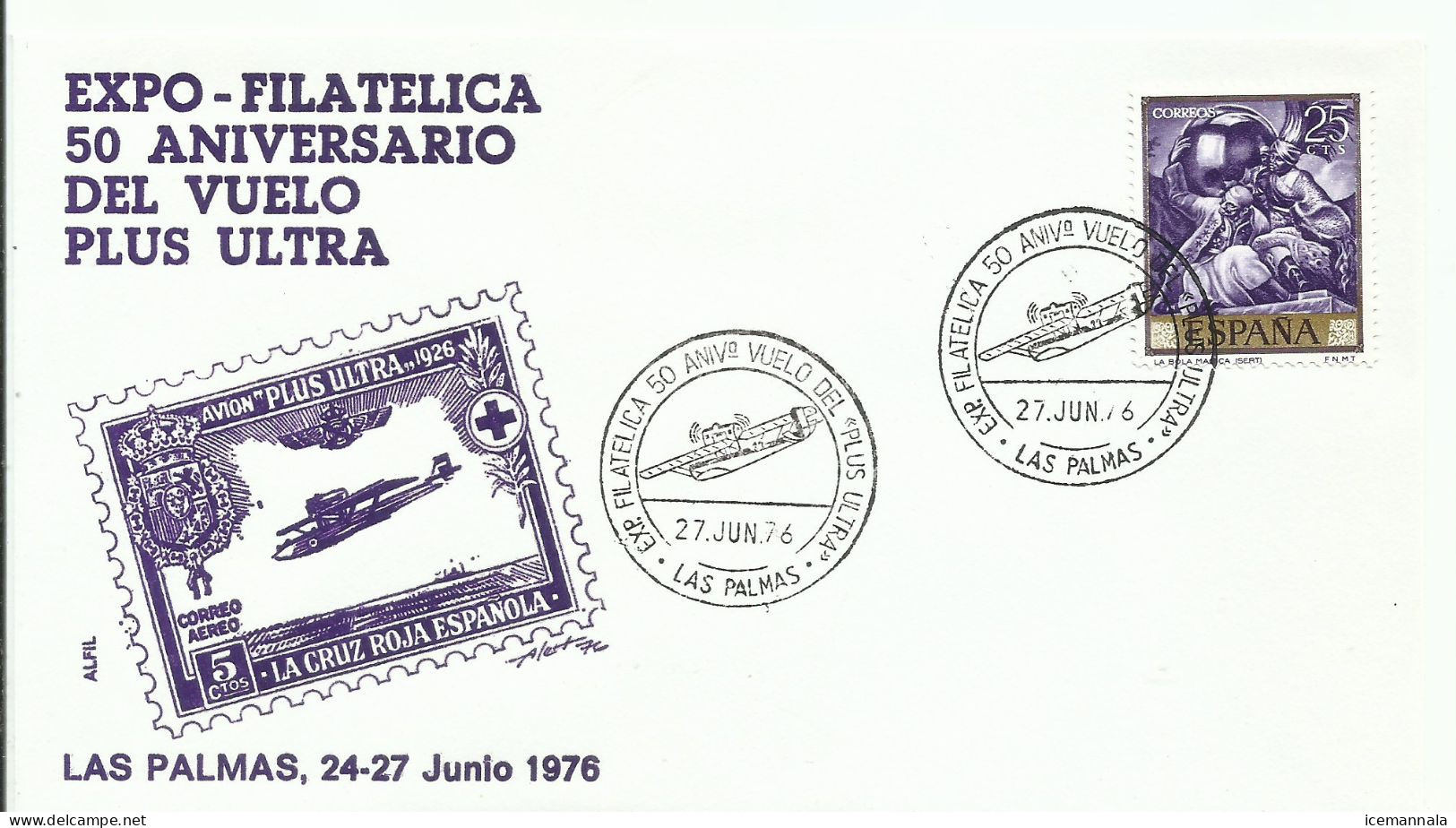 ESPAÑA, SOBRE  CONMEMORATIVO  AÑO 1976 - Lettres & Documents