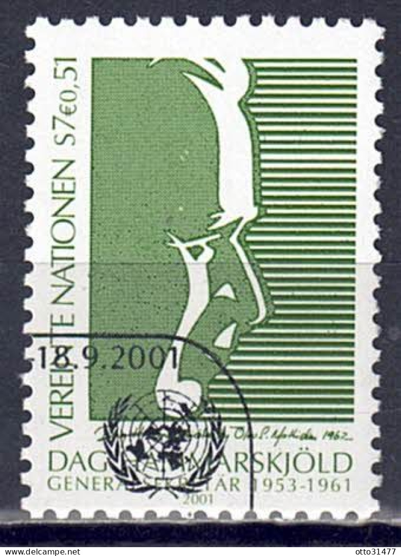 UNO Wien 2001 - Dag Hammarskjöld, Nr. 341, Gestempelt / Used - Oblitérés