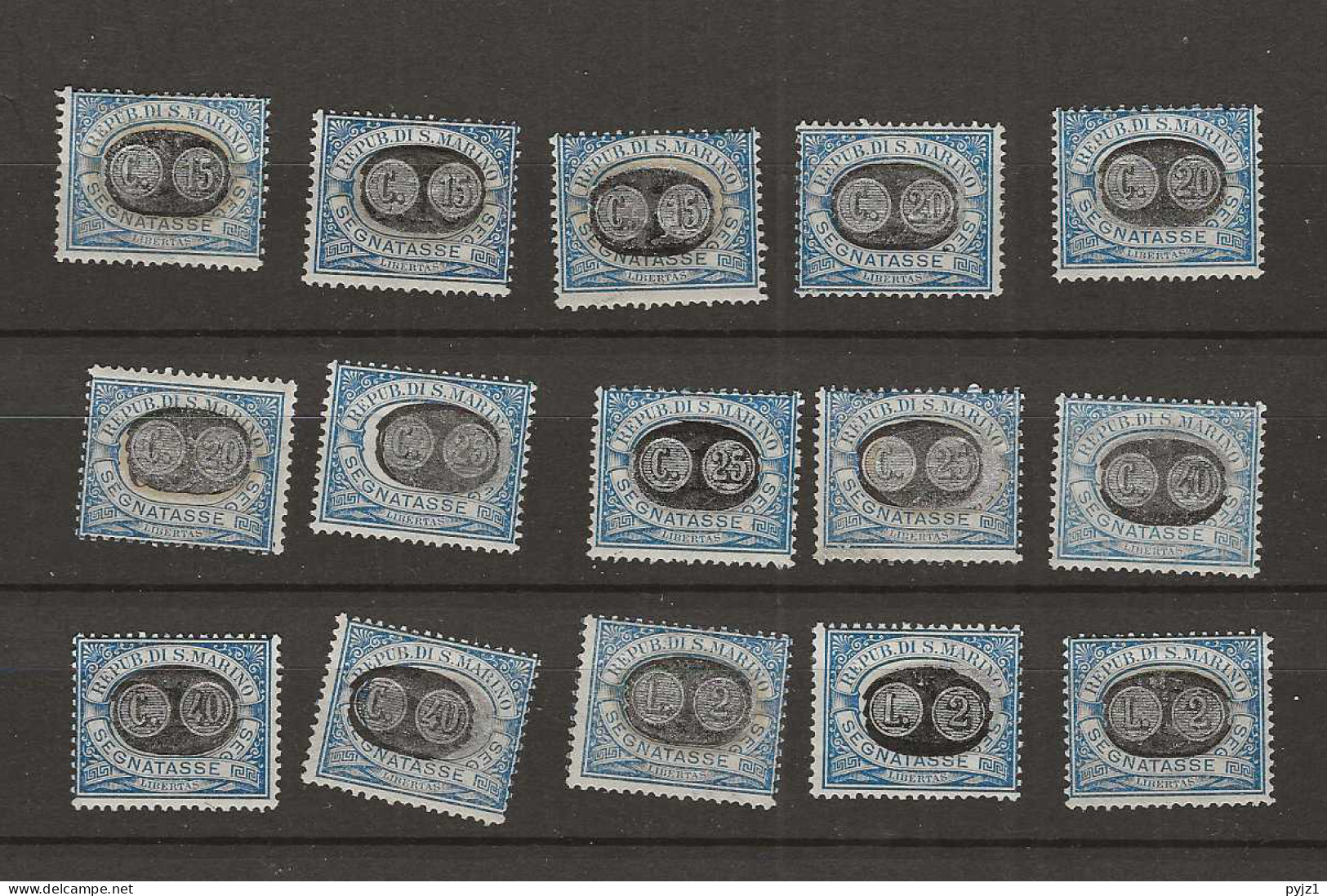 1931 MH San Marino Postage Due Mi 32-45 - Timbres-taxe