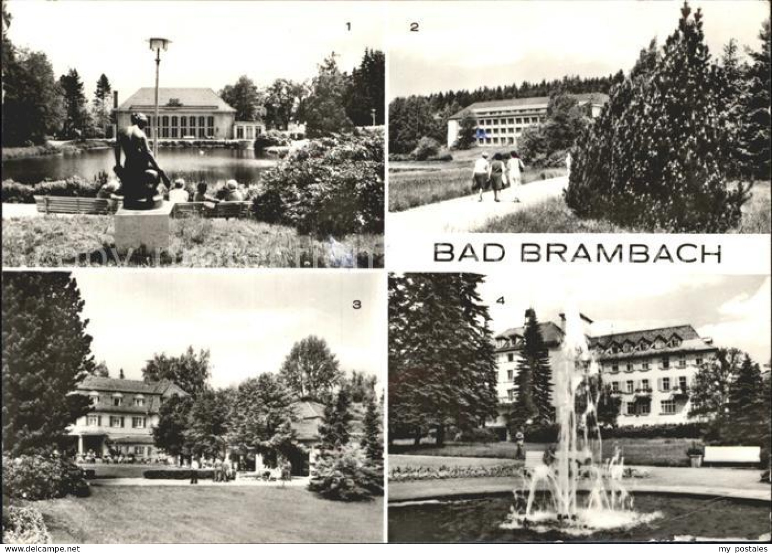 72344291 Bad Brambach Festhalle Teich Skulptur Julius Fucik Haus Vogtlandhaus Ju - Bad Brambach