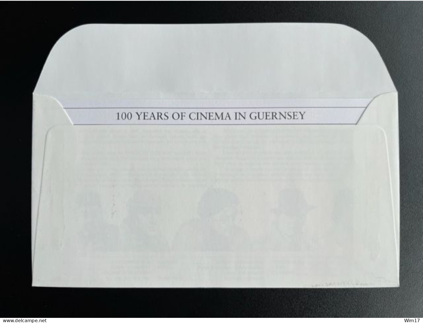 GUERNSEY 1996 FDC CLASSIC SCREEN DETECTIVES 100 YEARS OF CINEMA - Guernesey