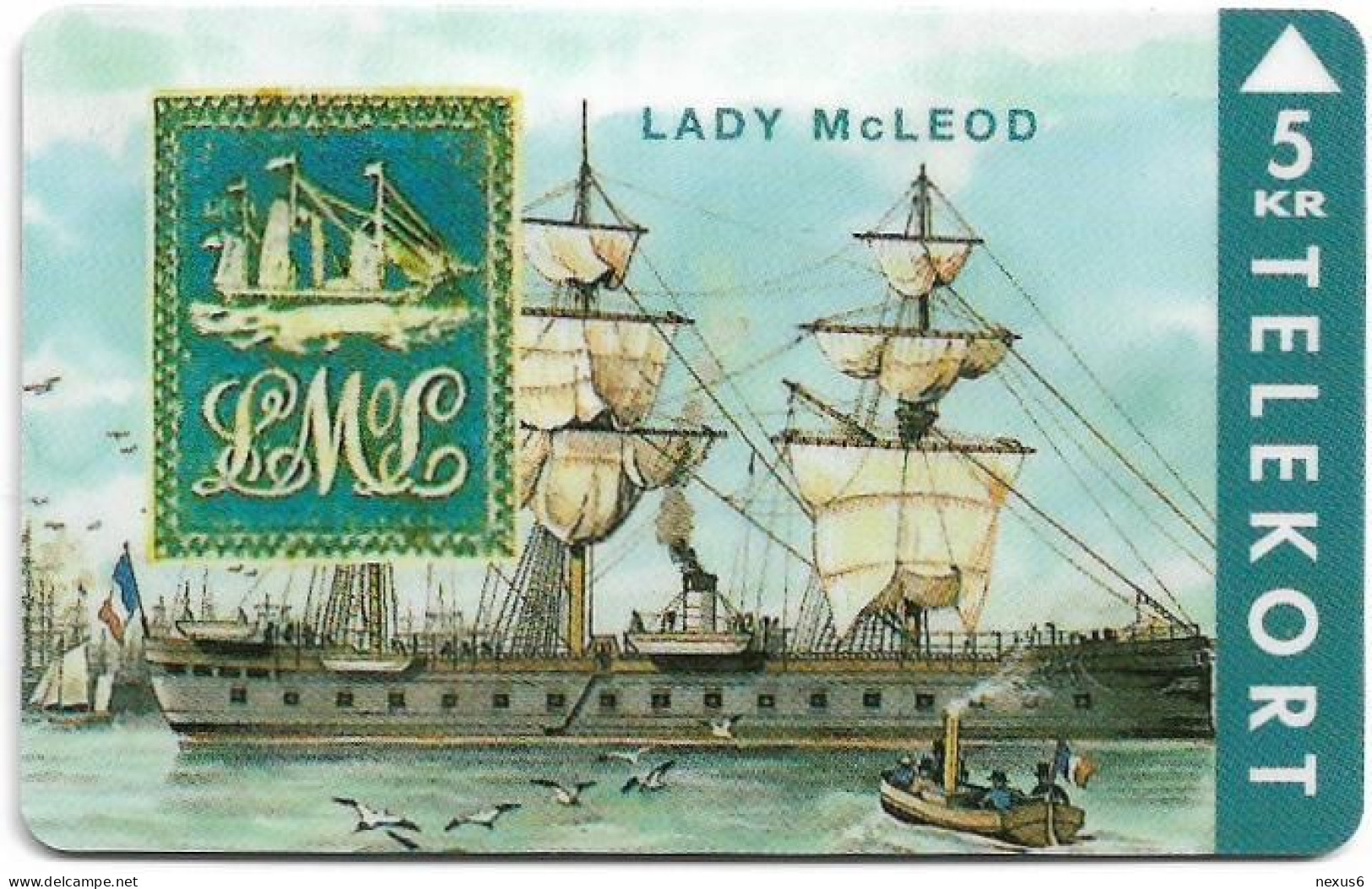 Denmark - TS - Rare Stamps - Lady McLeod - TDTP045 - 04.1994, 5Kr, 2.000ex, Used - Dänemark