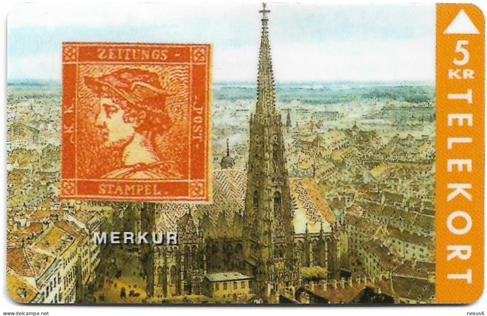 Denmark - TS - Rare Stamps - Merkur - TDTP044 - 04.1994, 5Kr, 2.000ex, Used - Dänemark