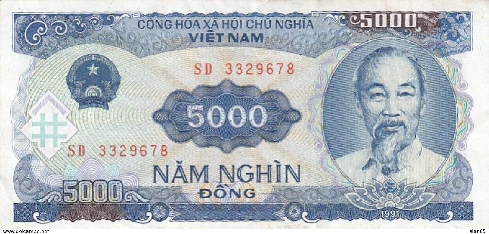 Vietnam #108, 5000 Dong, 1991/1993 Banknote - Vietnam