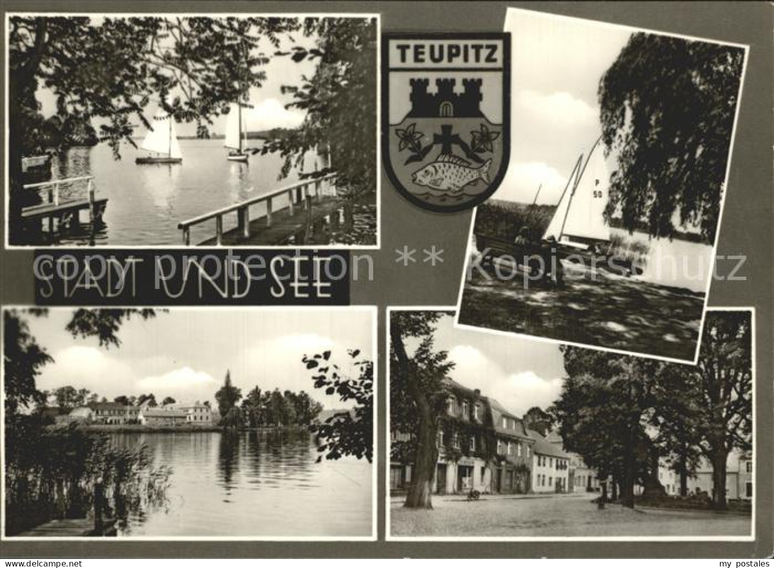 72343426 Teupitz Ortspartie See Segelboot Wappen Teupitz - Teupitz