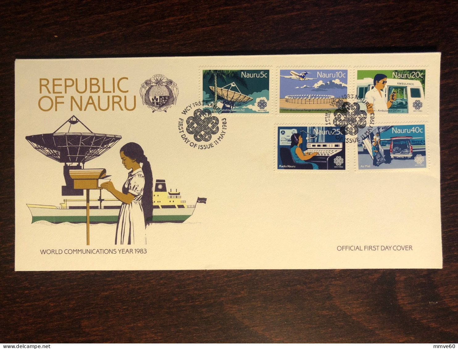 NAURU FDC COVER 1983 YEAR AMBULANCE COMMUNICATION HEALTH MEDICINE STAMPS - Nauru