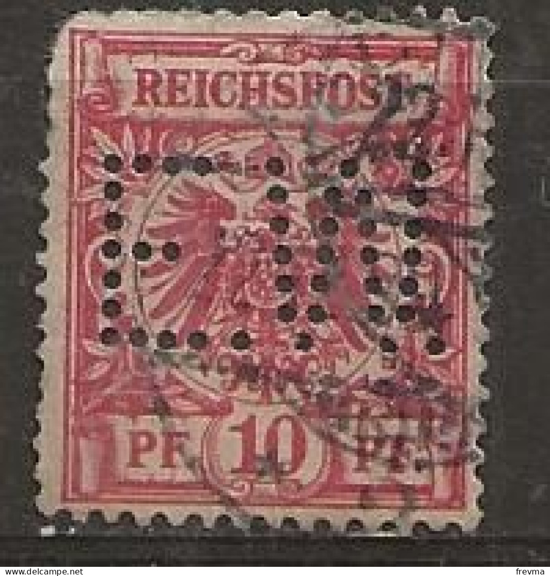 Timbre Allemand Perforé EW - Used Stamps