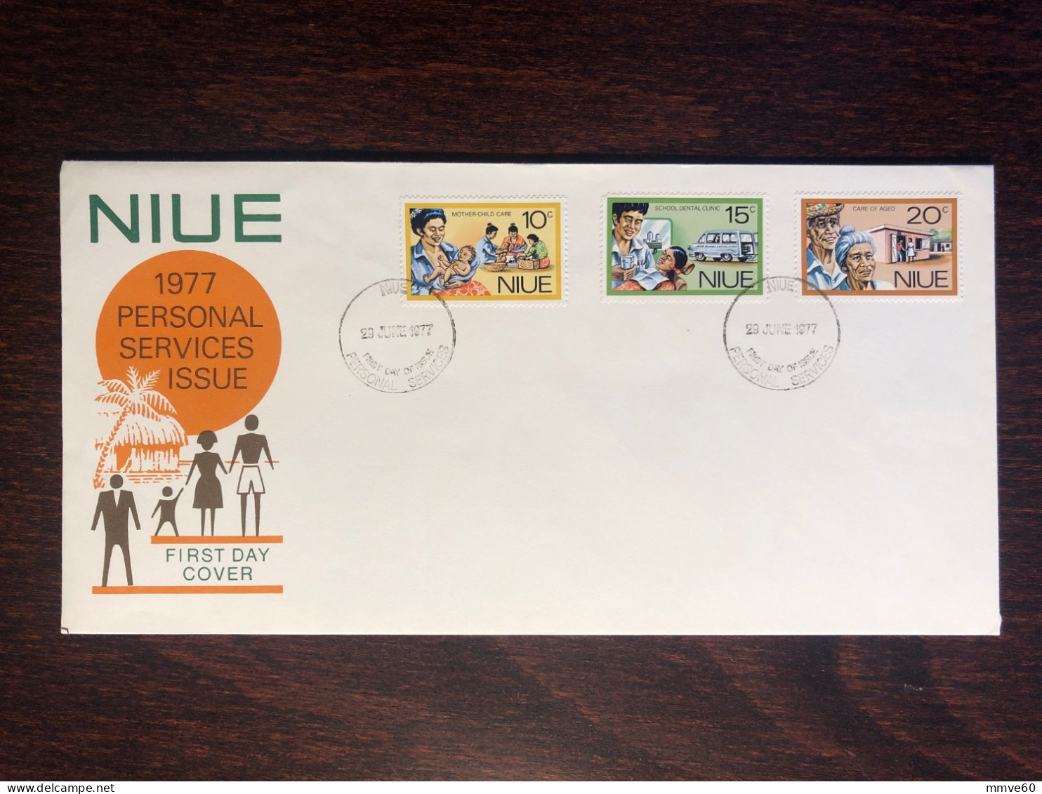 NIUE FDC COVER 1977 YEAR DENTAL CHILD CARE HEALTH MEDICINE STAMPS - Niue