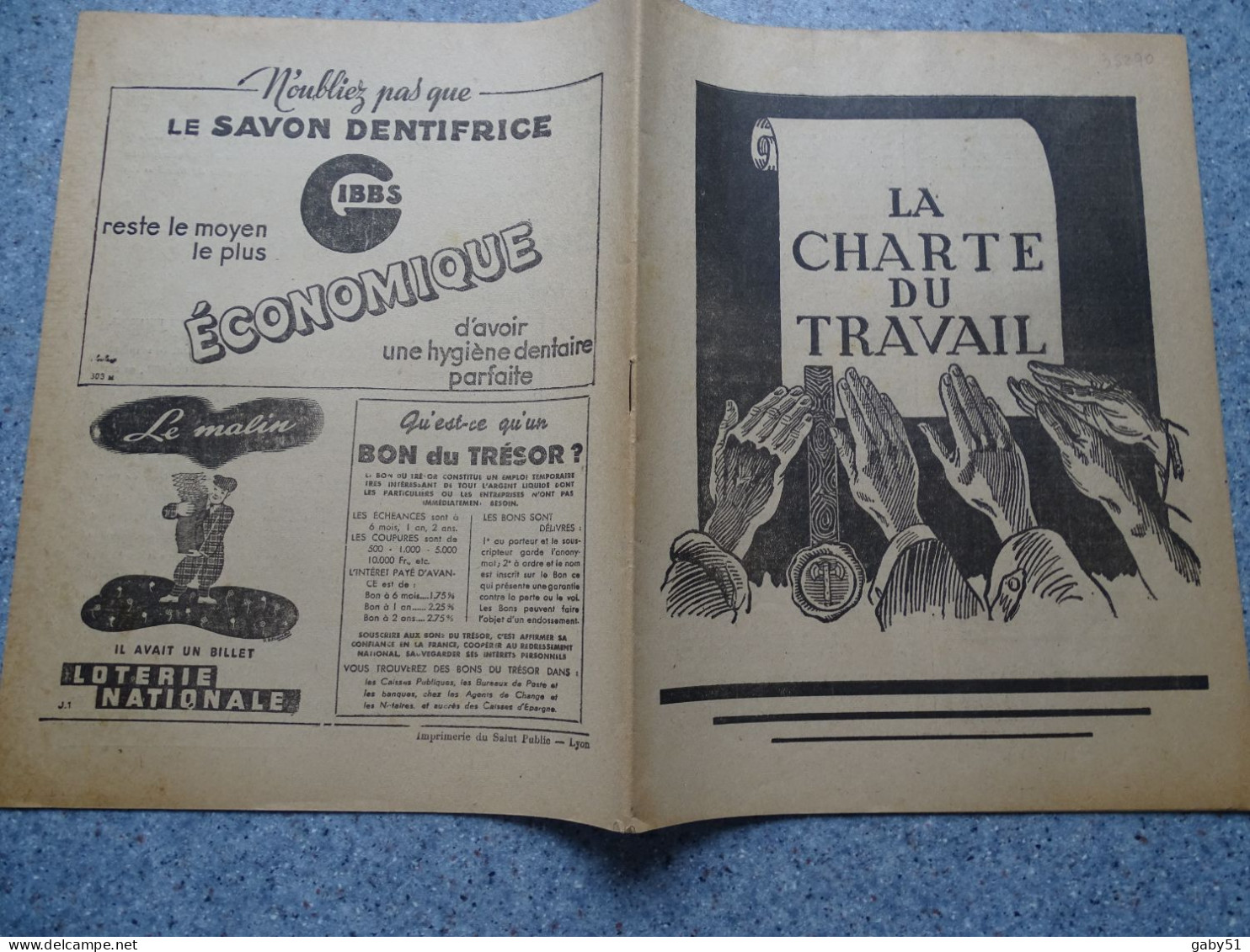 La Charte Du Travail, Pétain, 1941, ORIGINAL D'époque, 24 Pages ; VP07 - Informations Générales