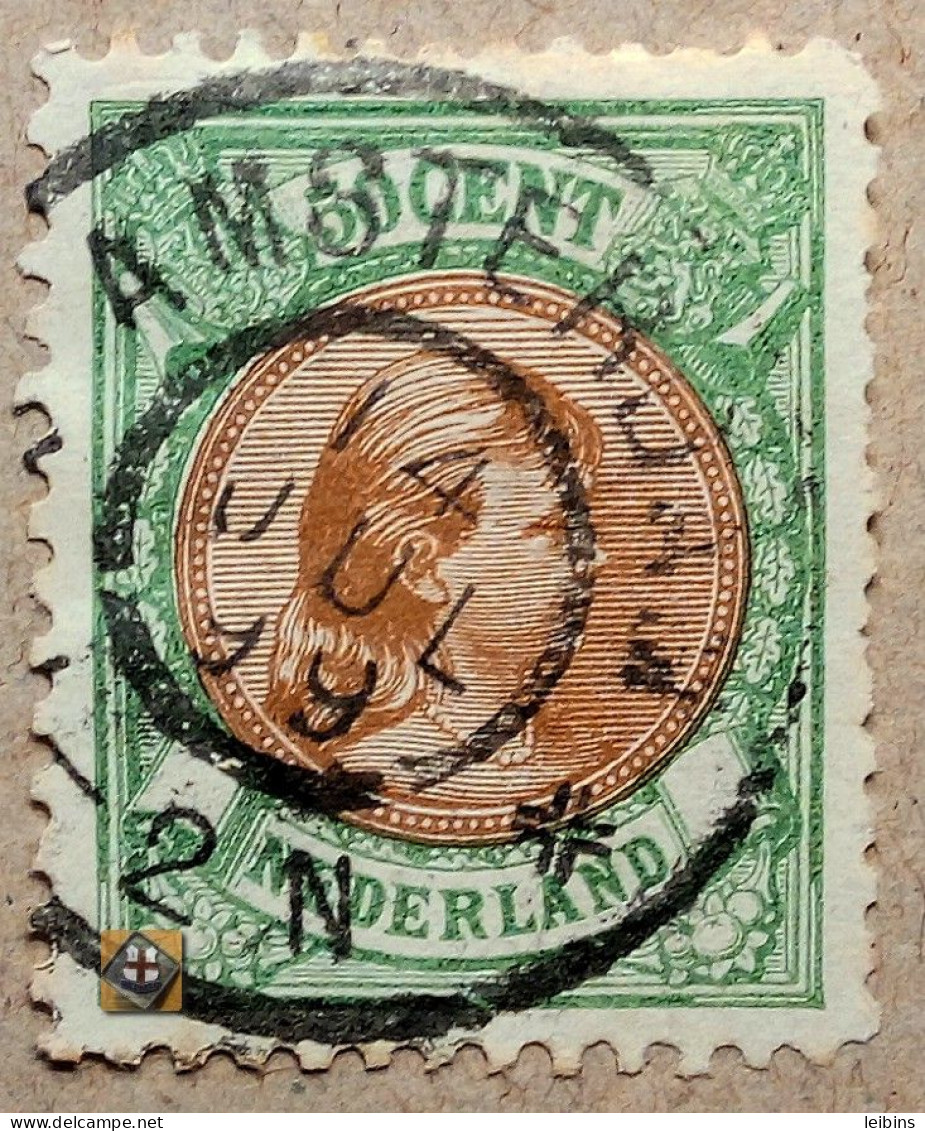 1896 Niederlande Mi.46 B /o - Oblitérés