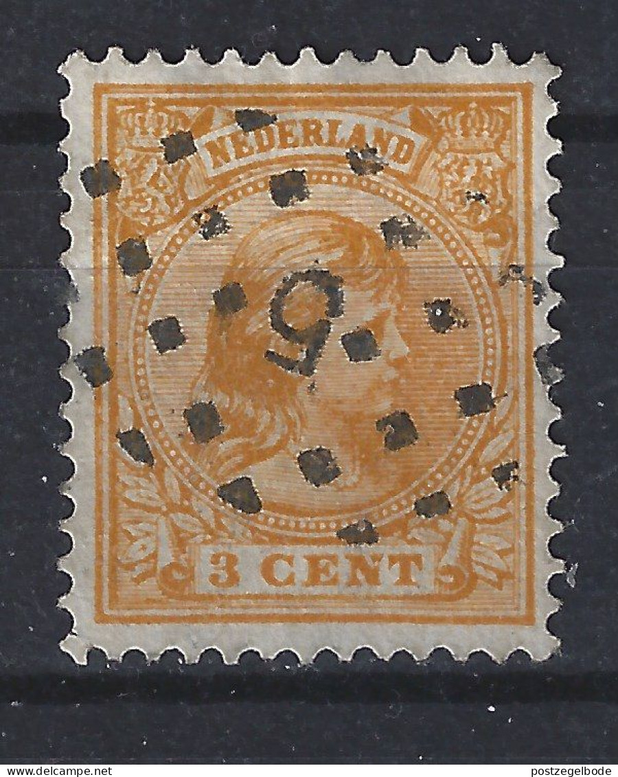 NVPH Nederland Netherlands Pays Bas Niederlande Holanda 34 Amsterdam Puntstempel 5 ; Wilhelmina 1891 - Gebraucht