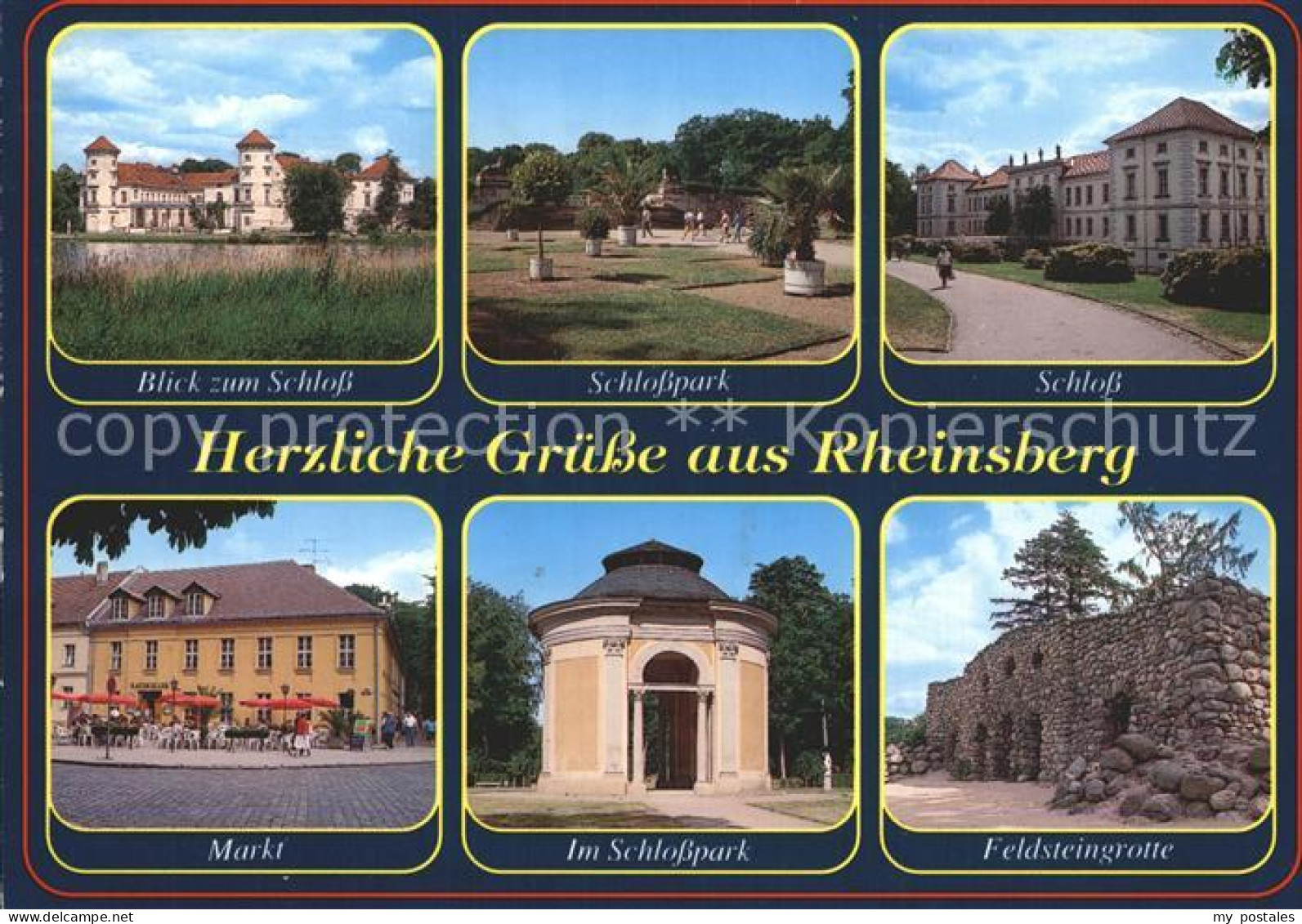 72337235 Rheinsberg Schloss Park Markt Pavillon Feldsteingrotte Rheinsberg - Zechlinerhütte