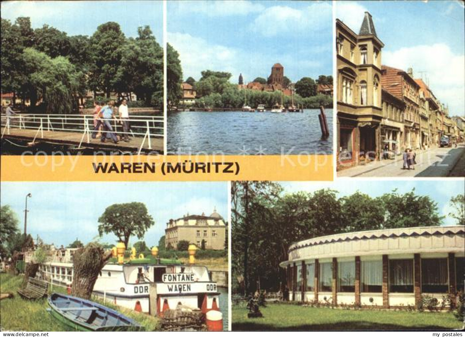 72335191 Waren Mueritz Kietzbruecke Altstadt Lange Strasse MS Fontane Hafen Mole - Waren (Mueritz)