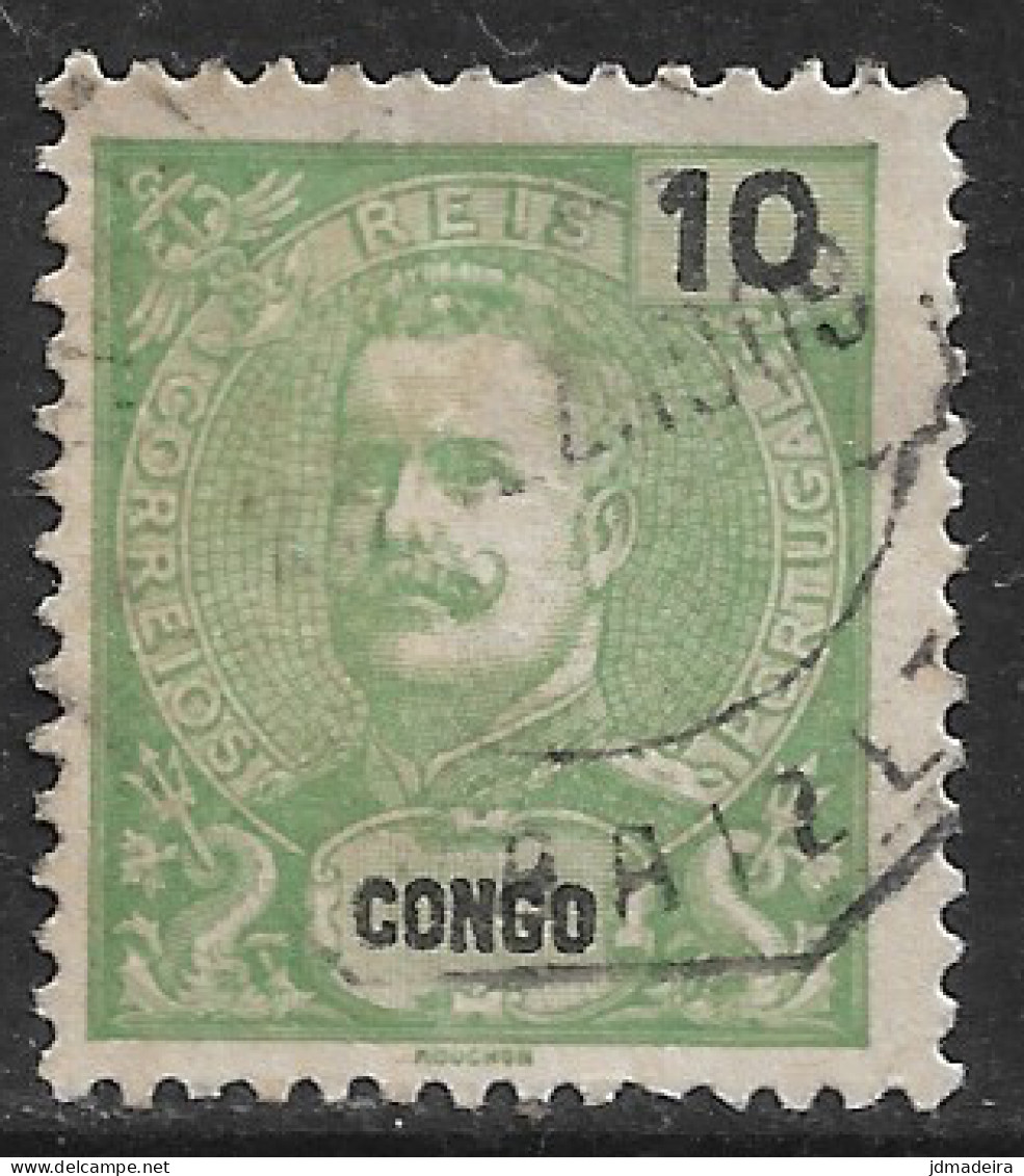 Portuguese Congo – 1898 King Carlos 10 Réis Used Stamp - Congo Portugais