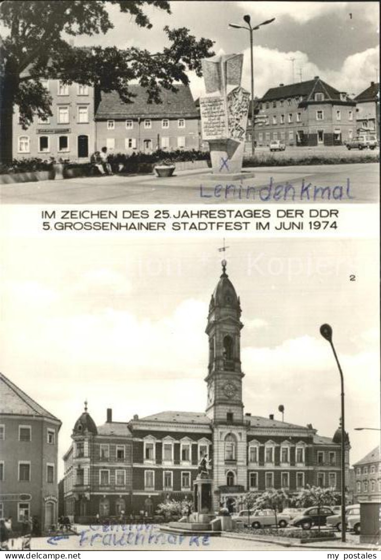 72335087 Grossenhain Sachsen Stadtfest Lenindenkmal Rathaus Markt Grossenhain - Grossenhain