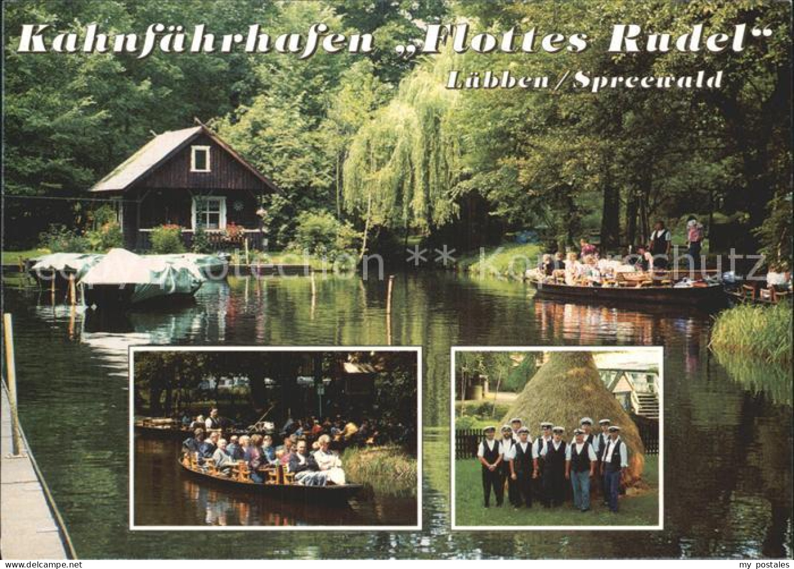 72332217 Luebben Spreewald Kahnfaehrhafen Flottes Rudel Faehrmannsverein Luebben - Luebben (Spreewald)