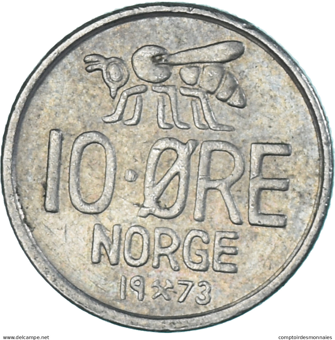 Norvège, 10 Öre, 1973 - Norvège