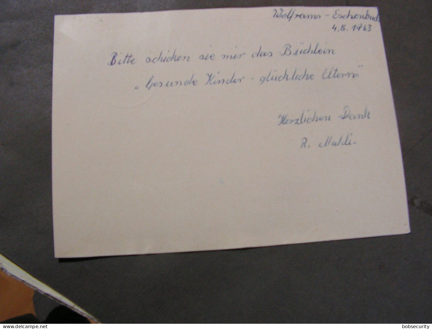 BRD Bildkarte  1963 ,  Schloss Charlotenburg Aus  Wolframs Eschenbach PLZ 8802 - Postales - Usados