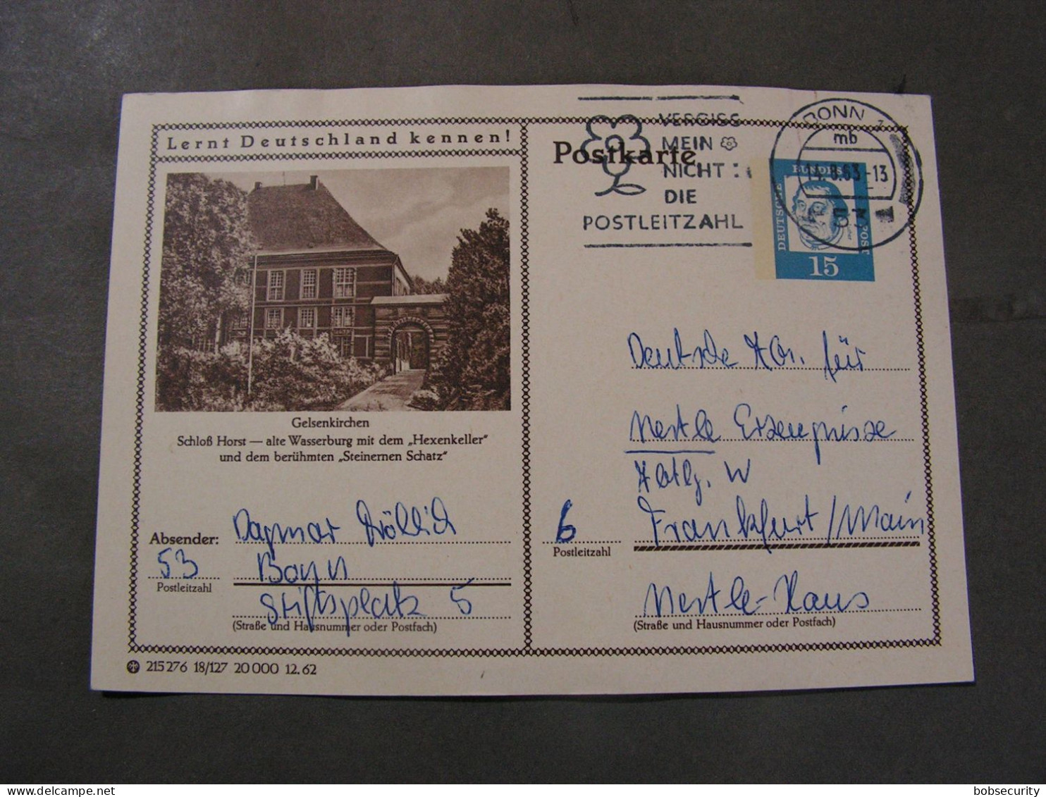 BRD Bildkarte  1963 ,  Gelsenkirchen Aus Bonn - Postkarten - Gebraucht