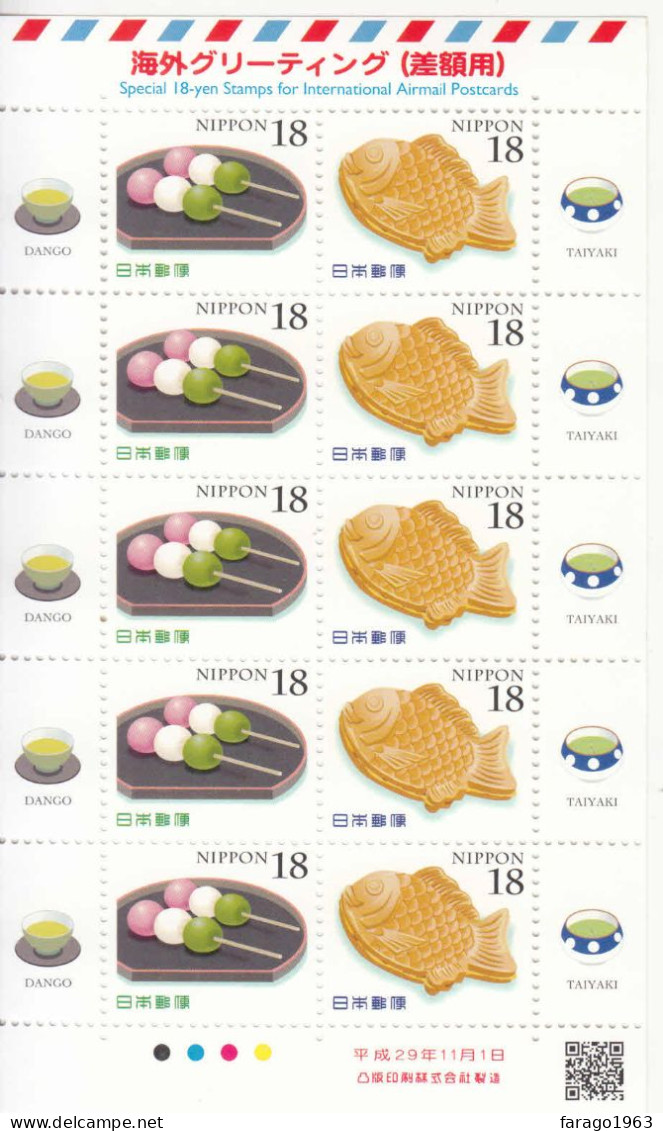 2017 Japan Traditional Food  Miniature Sheet Of 10 MNH - Neufs