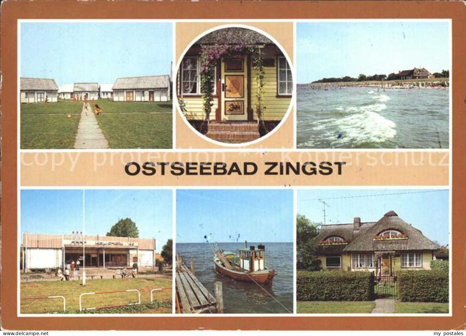 72331327 Zingst Ostseebad Bungalowdorf Fischerboot Rohrdachhaus Stoertebekerstra - Zingst