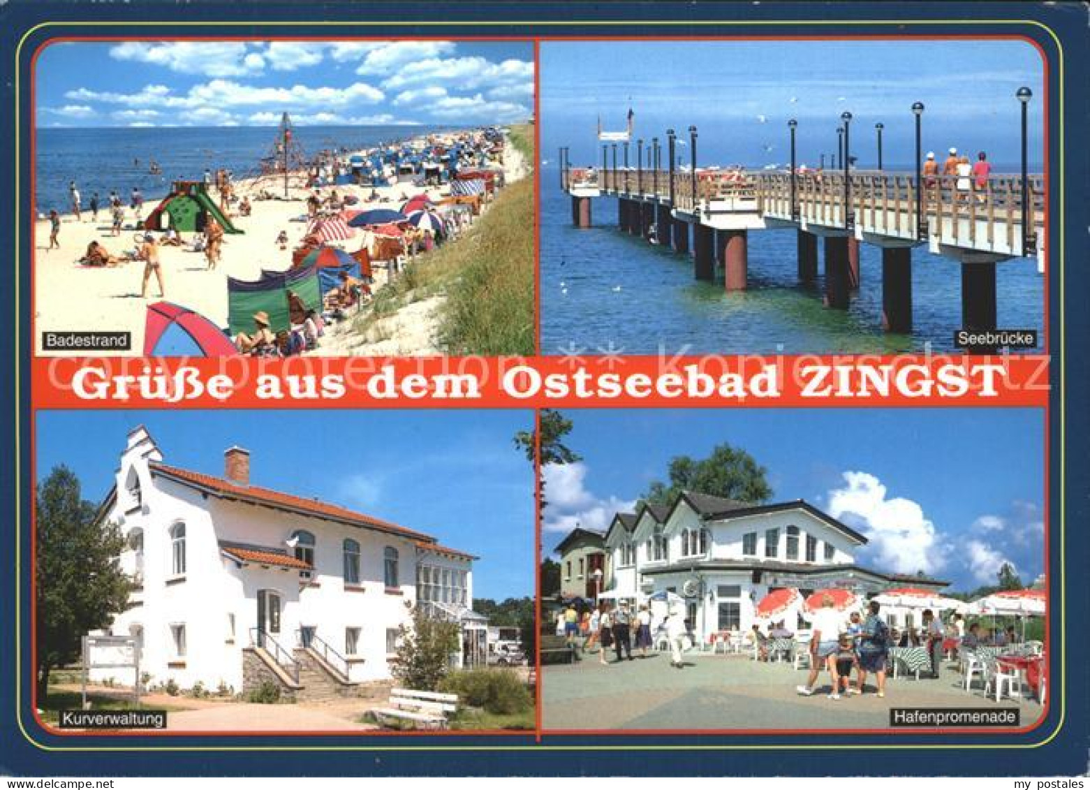 72331322 Zingst Ostseebad Seebruecke Hafenpromenade Kurverwaltung Badestrand  Zi - Zingst