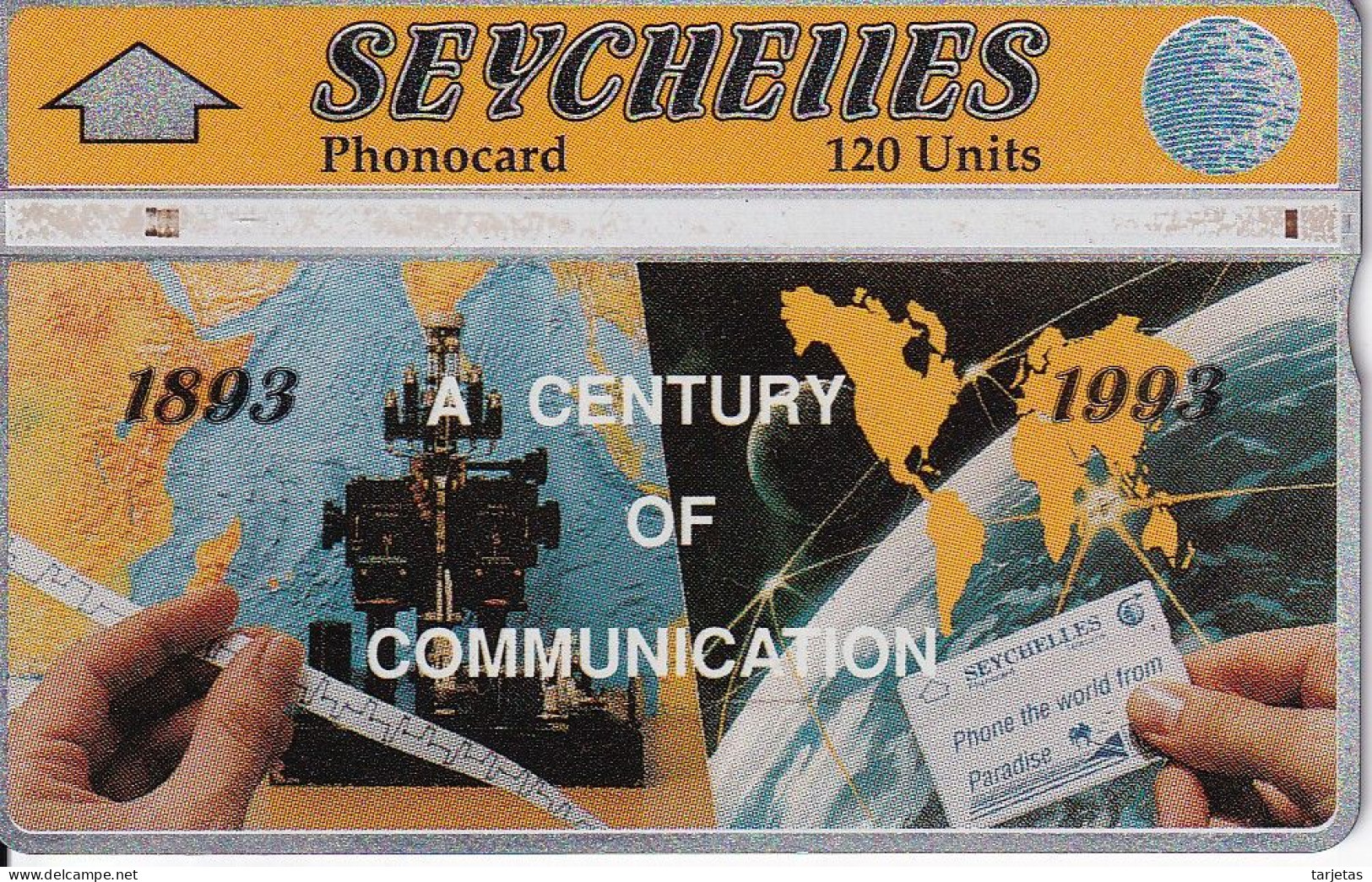 TARJETA DE LAS SEYCHELLES A CENTURY OF COMMUNICATION (309A) - Seychellen