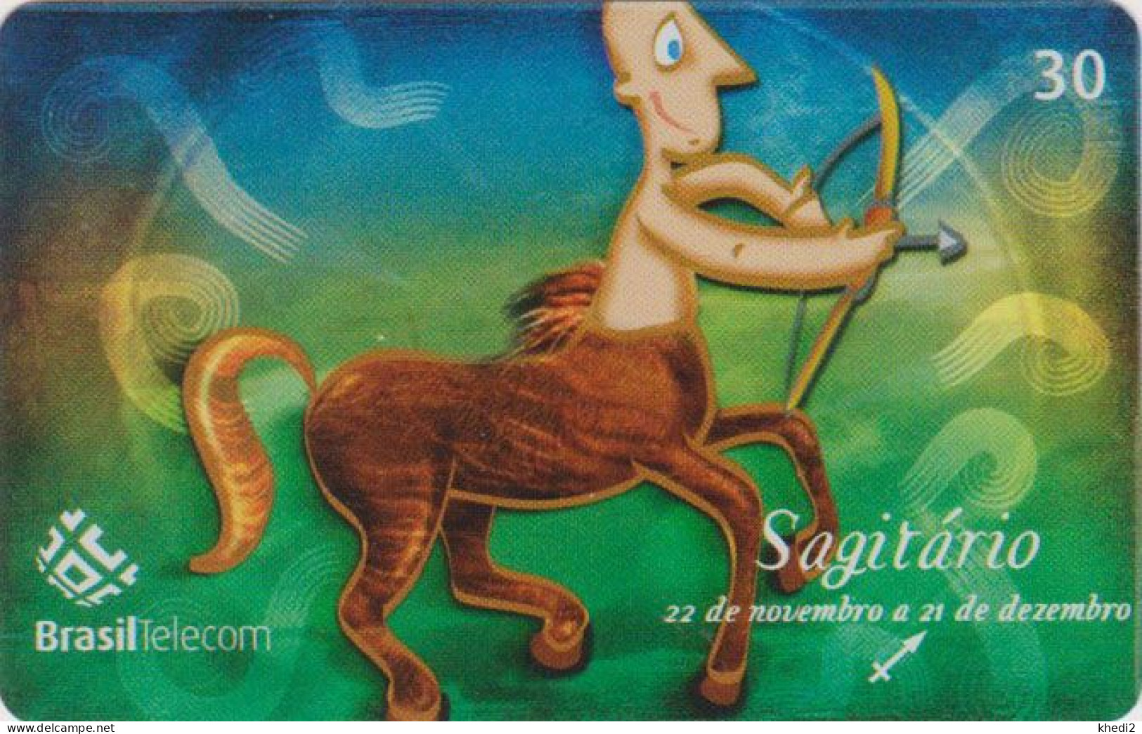 Télécarte BRESIL - Zodiaque / Sagittaire Tir à L'Arc - ARCHERY Horoscope BRAZIL Brasil Phonecard Telefonkarte - Brésil