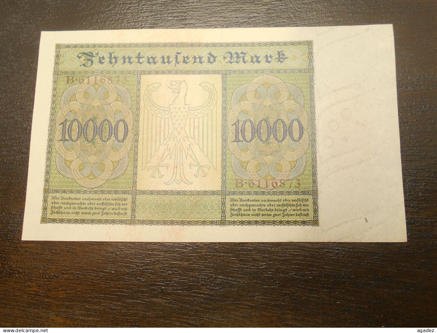 Ancien Billet 10000 Mark  1922 Allemagne - 10000 Mark