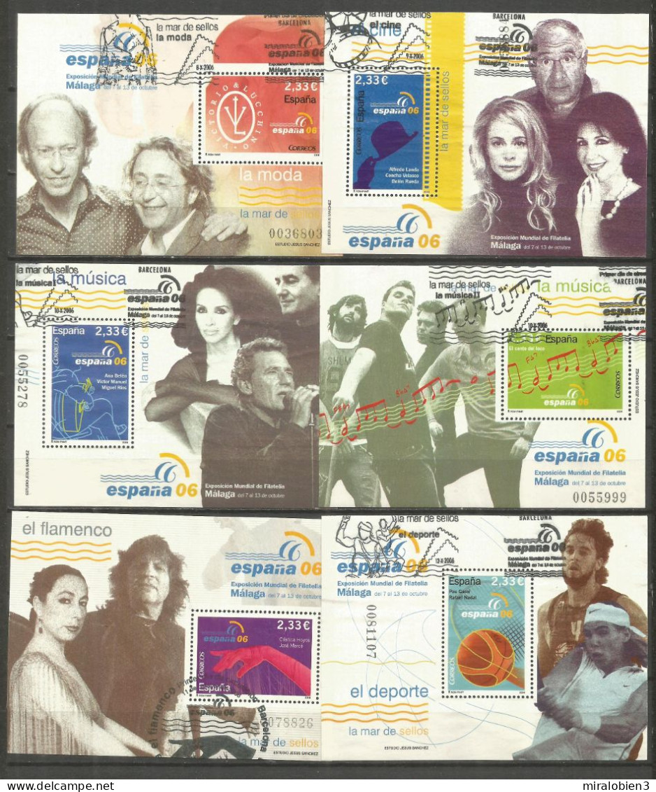 ESPAÑA AÑO 2006 COMPLETO USADO CON HOJAS BLOQUE Y CARNETS - Full Years