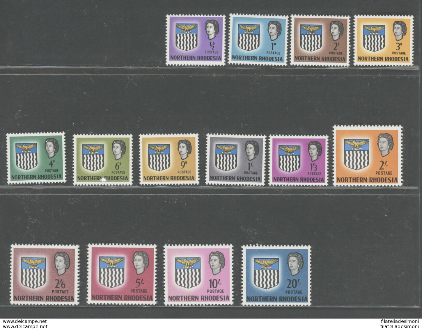 1963 Northern Rhodesia, Stanley Gibbons N. 75/88, Serie Di 14 Valori - MNH** - Other & Unclassified