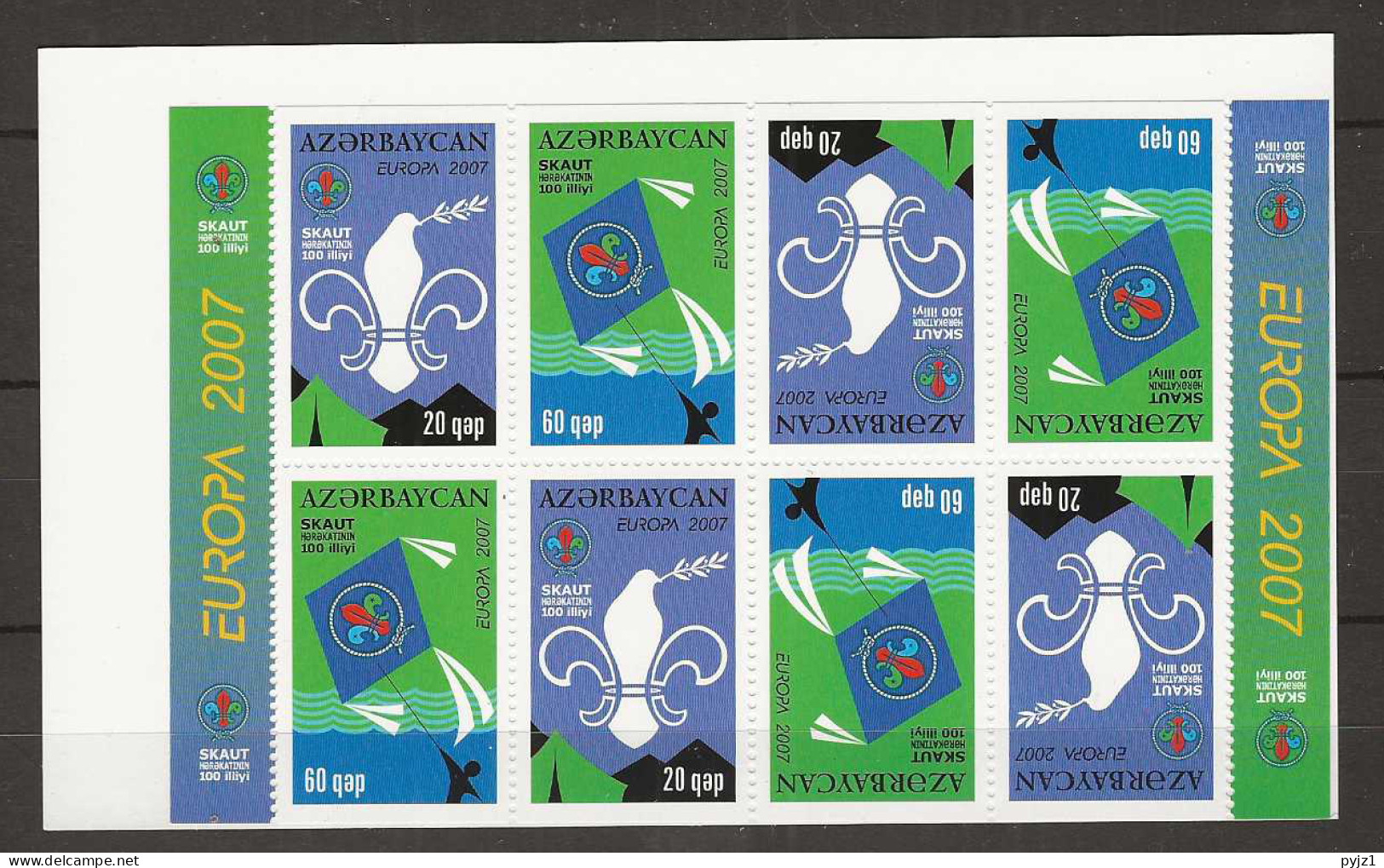 2007 MNH Azerbeidschan Booklet Double Contents Postfris** - 2007