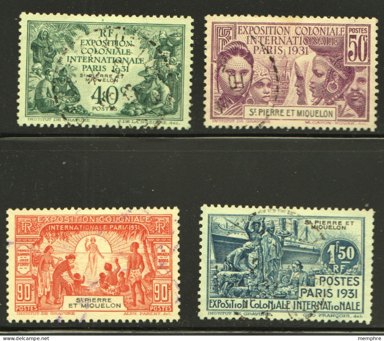 Expo Coloniale De Paris  Série Complète Oblitérée Yv 132-5 - Unused Stamps