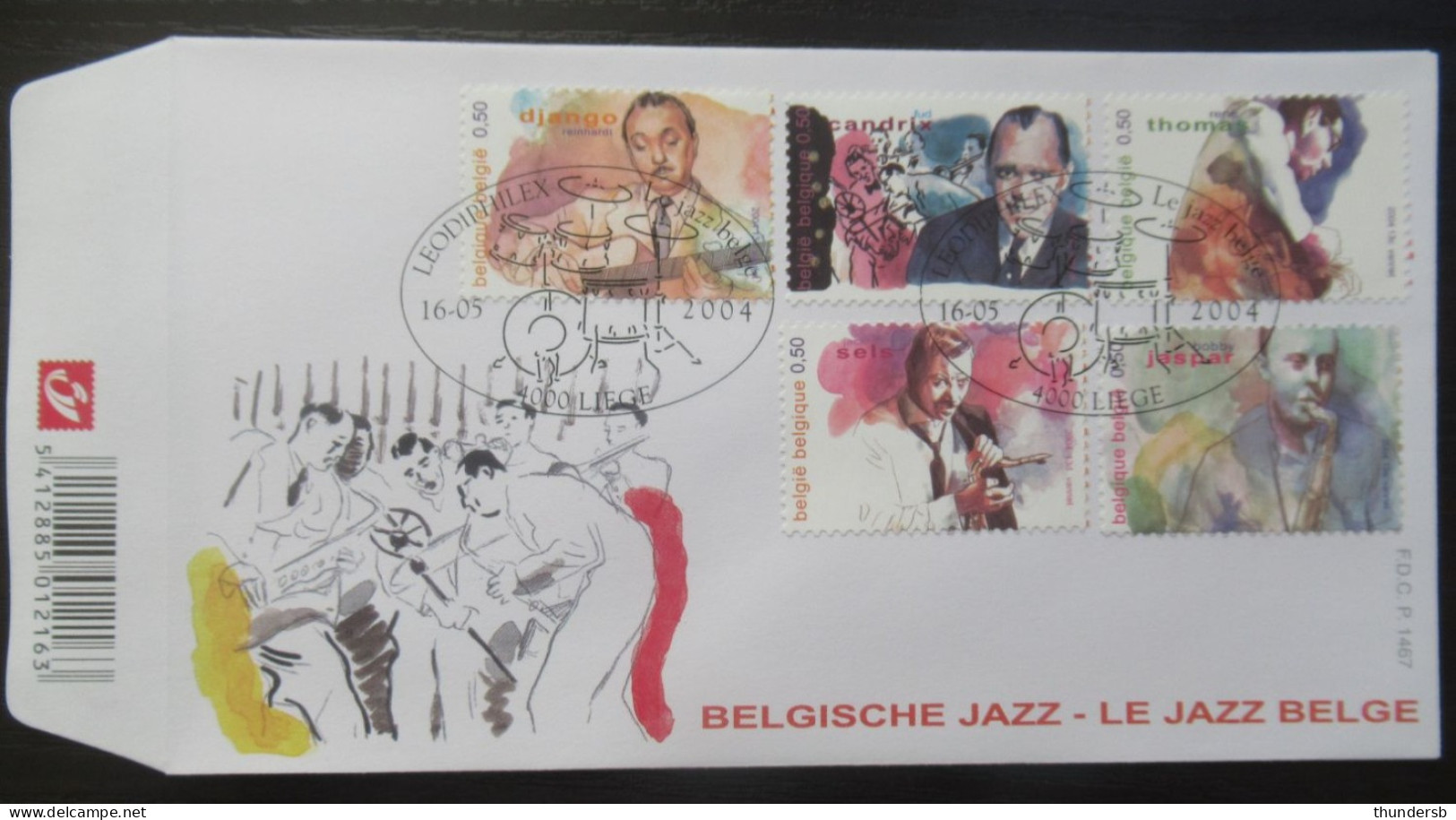 FDC 3284/88 'Belgische Jazz' - 2001-2010