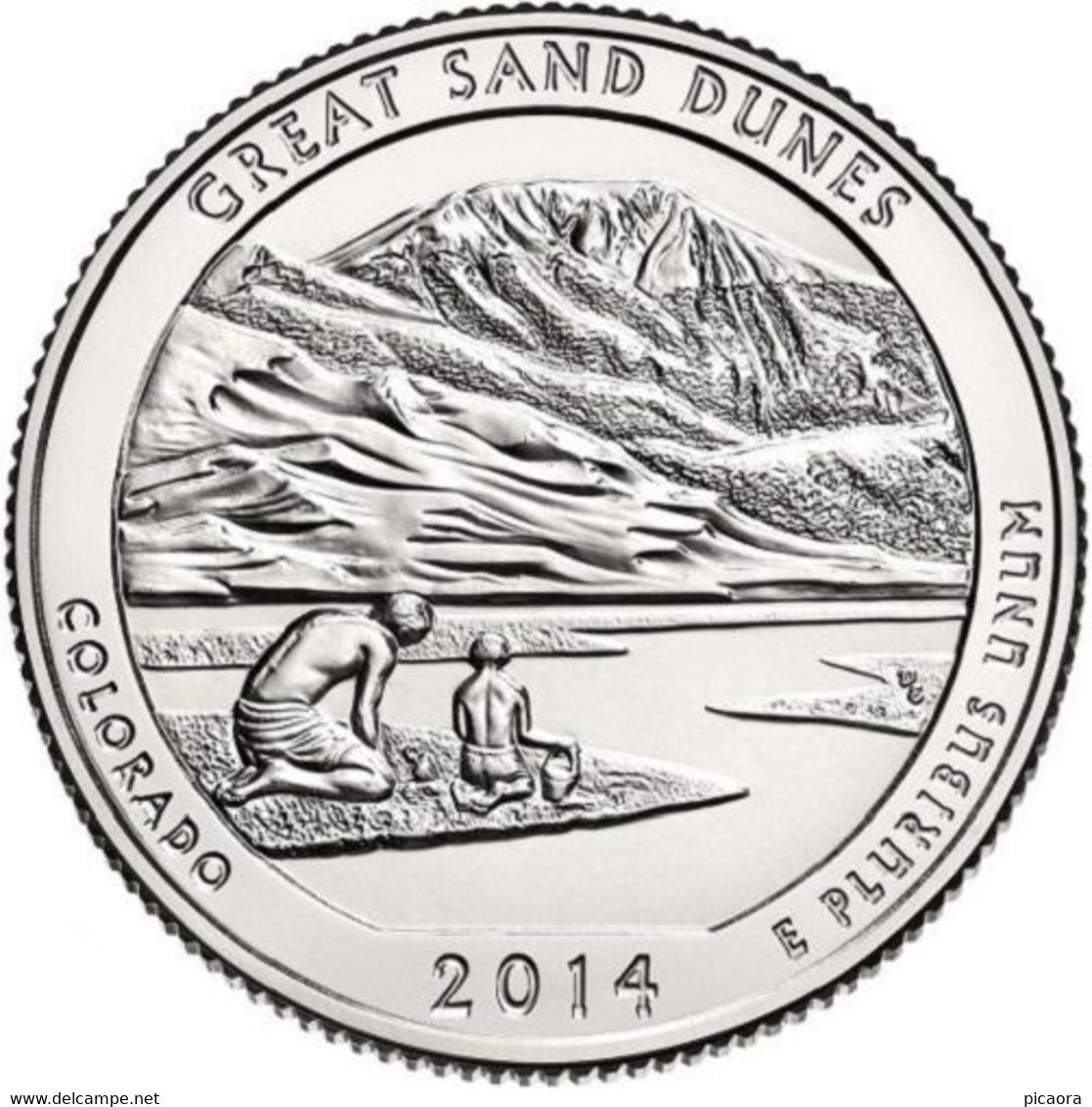 USA EEUU 25 CENTS. QUARTER DOLLAR GREAT SAND DUNES 2014 D O P A ELEGIR UNC NEW - 2010-...: National Parks