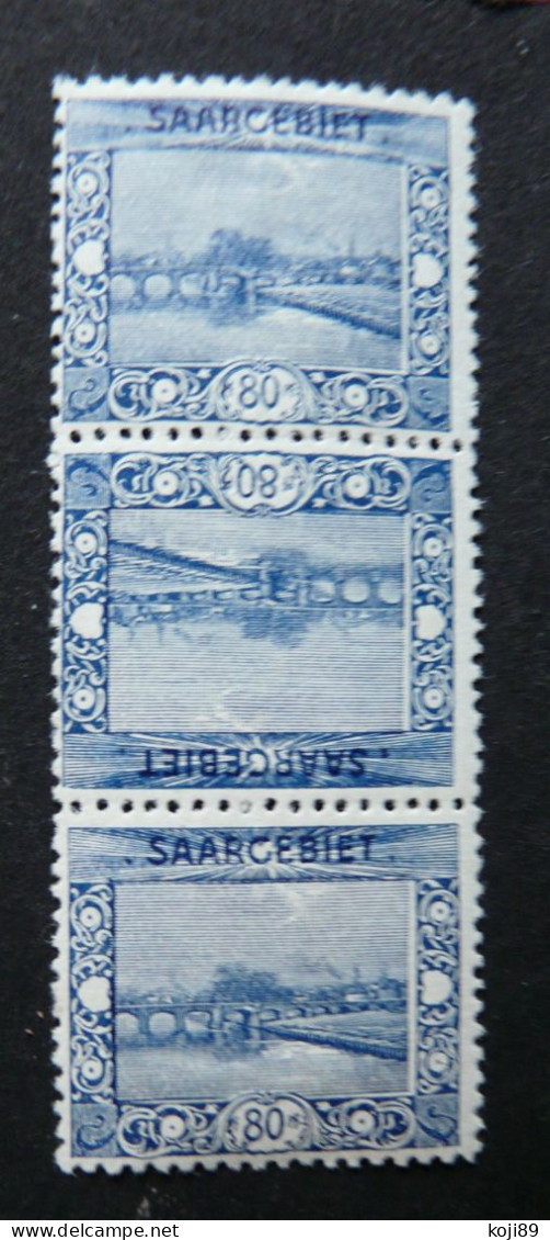 SARRE - N° 61 - Neuf * Avec Charnière - Bande De Trois Timbres Verticale - TTB - Altri & Non Classificati