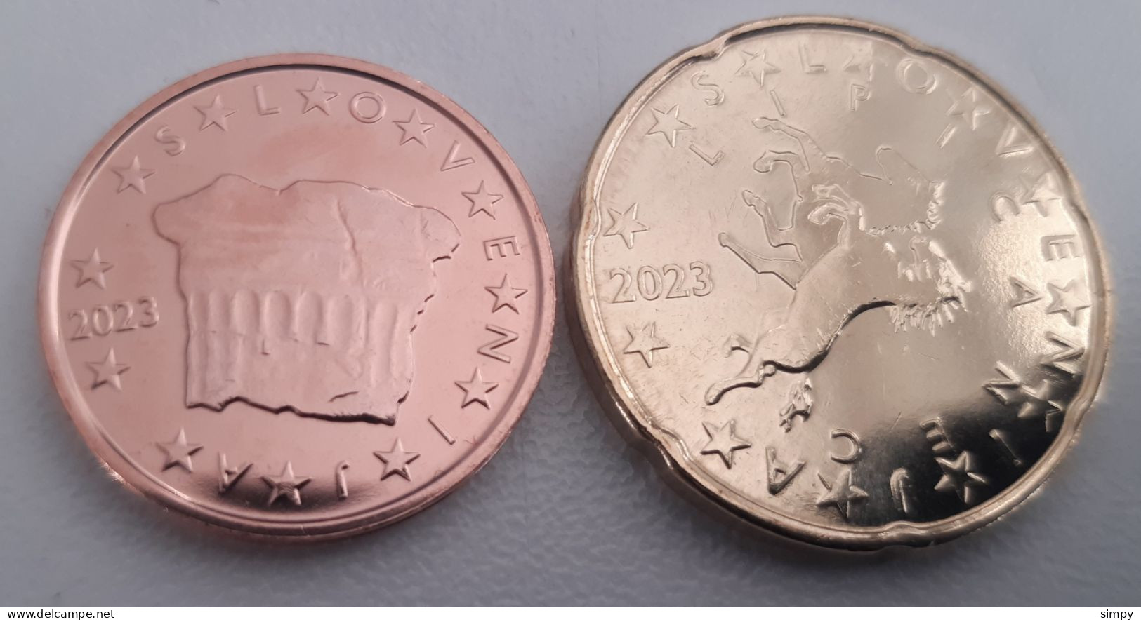 SLOVENIA 2 Cent & 20 Cent 2023 - Slovenië