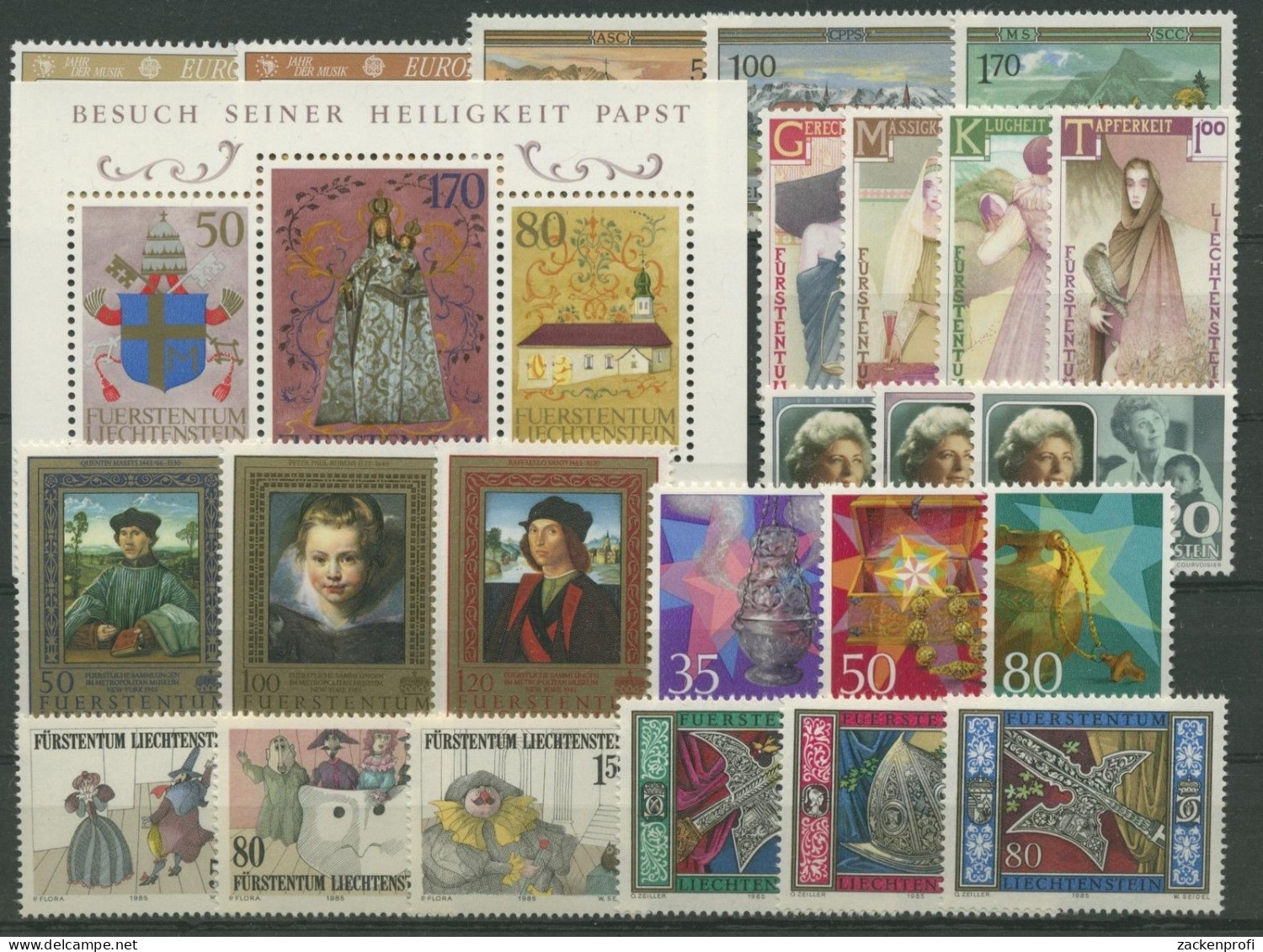 Liechtenstein 1985 Jahrgang Komplett Postfrisch (G1323) - Annate Complete