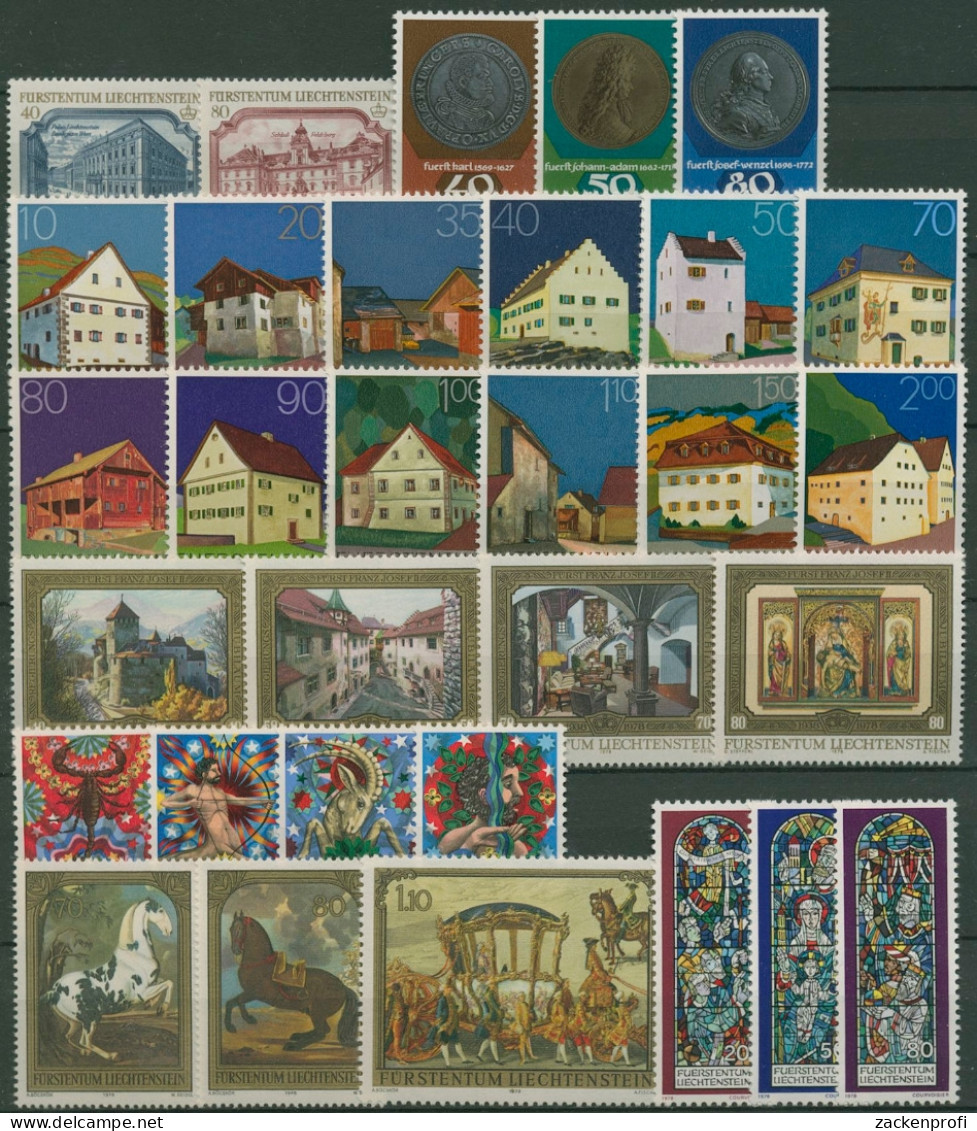 Liechtenstein 1978 Jahrgang Komplett Postfrisch (SG6401) - Annate Complete