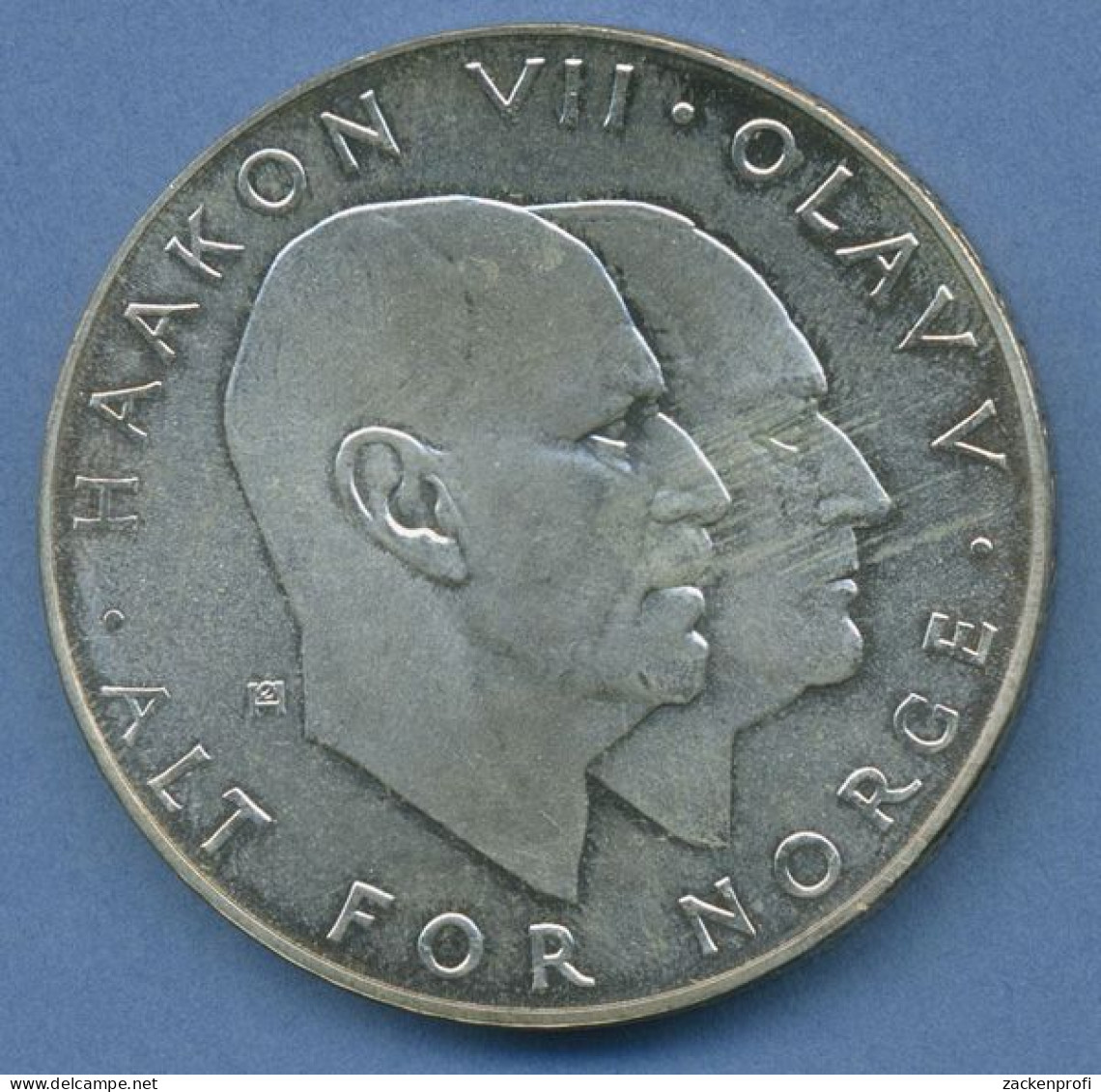 Norwegen 25 Kronen 1970, 25 Jahre Befreiung, Silber, KM 414 Vz/st (m2517) - Norway