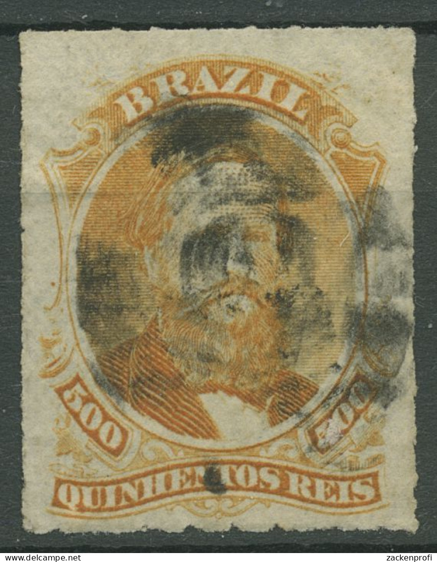 Brasilien 1876 Kaiser Pedro II. 36 Kleine Fehler Gestempelt - Oblitérés