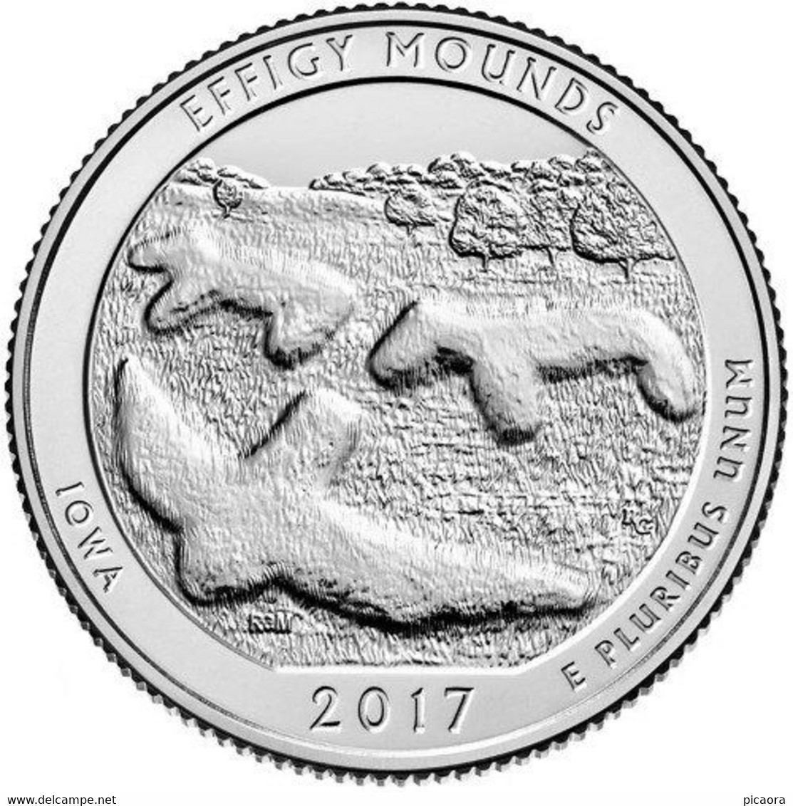 USA EEUU 25 CENTS. QUARTER DOLLAR EFFIGY MOUNDS 2017 D O P A ELEGIR UNC NEW - 2010-...: National Parks