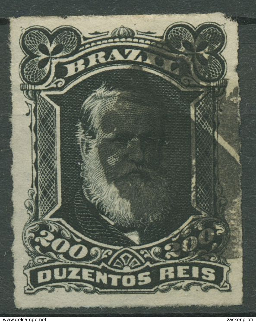 Brasilien 1878 Kaiser Pedro II. 43 Kleine Fehler Gestempelt - Used Stamps