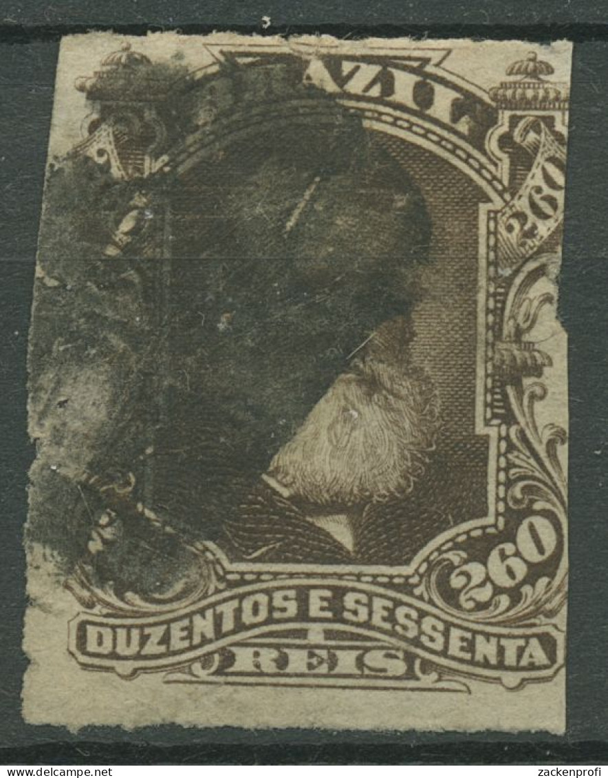 Brasilien 1878 Kaiser Pedro II. 44 Mängel Gestempelt - Usados