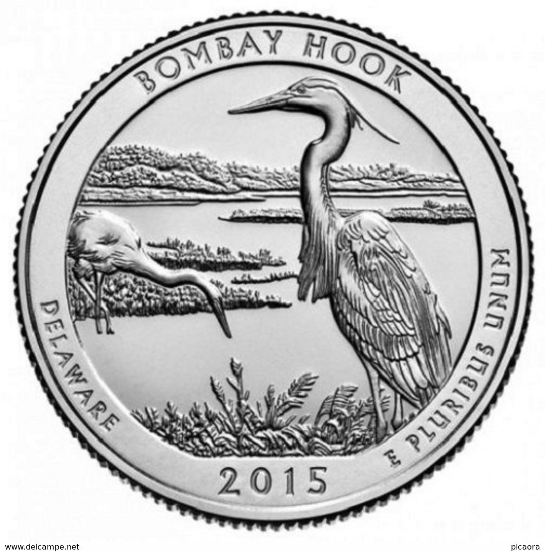 USA EEUU 25 CENTS. QUARTER DOLLAR BOMBAY HOOK 2015 D O P A ELEGIR UNC NEW - 2010-...: National Parks