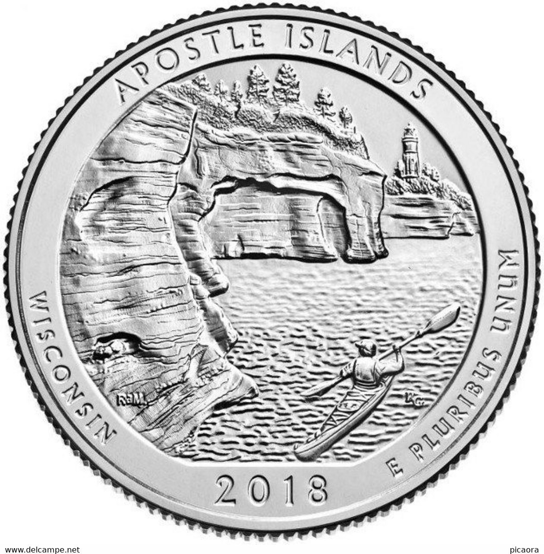 USA EEUU 25 CENTS. QUARTER DOLLAR APOSTLE ISLANDS 2018 D O P A ELEGIR UNC NEW - 2010-...: National Parks