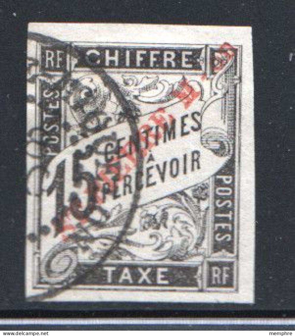 1893  Taxe Type Duval Noir 15 Cent. Yv T3 Oblitéré - Timbres-taxe