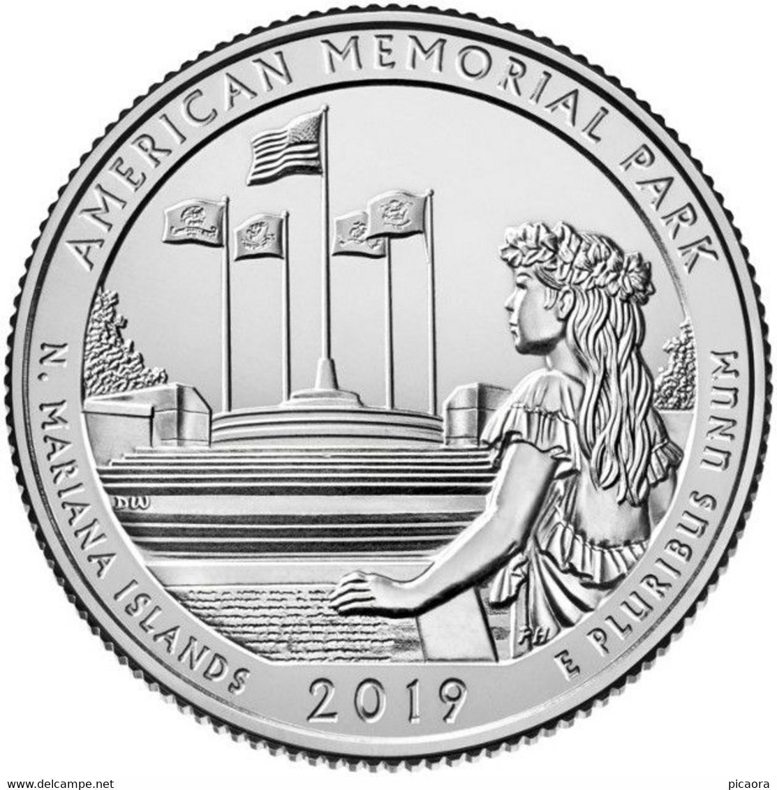 USA EEUU 25 CENTS. QUARTER DOLLAR AMERICAN MEMORIAL PARK 2019 D O P A ELEGIR UNC NEW - 2010-...: National Parks