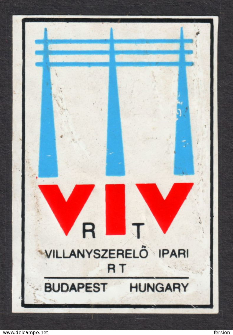 Electrician COMPANY Electricity / Budapest 1990 HUNGARY - Self Adhesive LABEL VIGNETTE CINDERELLA - Used - Electricity